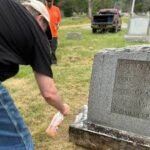 Cleaning- dawn headstone