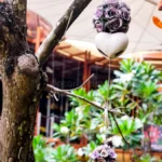 Glass heart wind chime