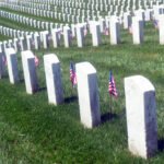 Military markers with flags 2