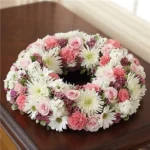 Wreath - Pink, white arrangement